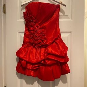 Fancy Red strapless dress